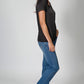 Logo Butter Soft V-Neck in Black