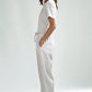 Logo Softest Fleece Straight Leg Sweatpant in White