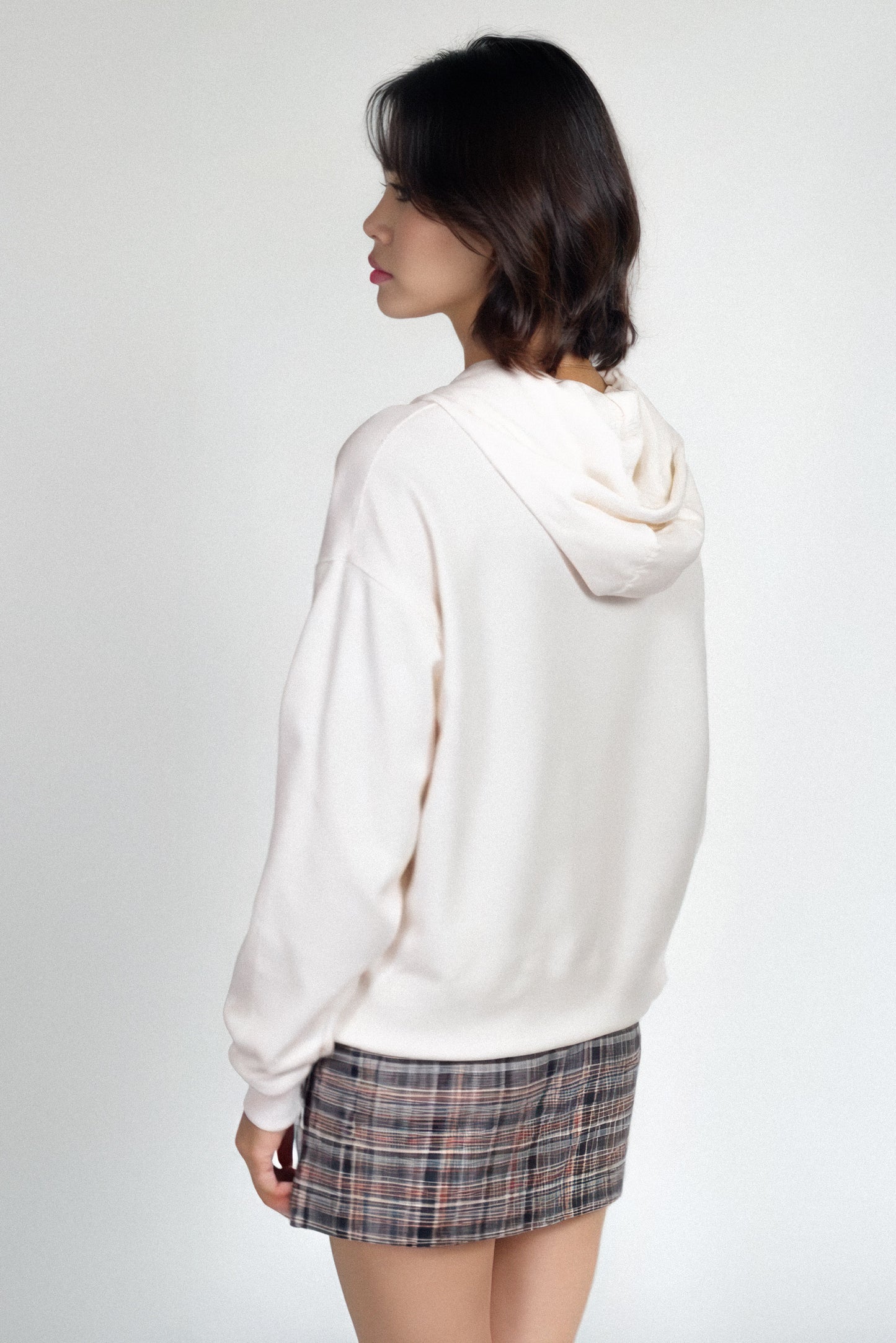 Mini Bama Softest Fleece Hoodie in White