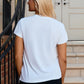 Mini Logo Butter Soft V-Neck in White