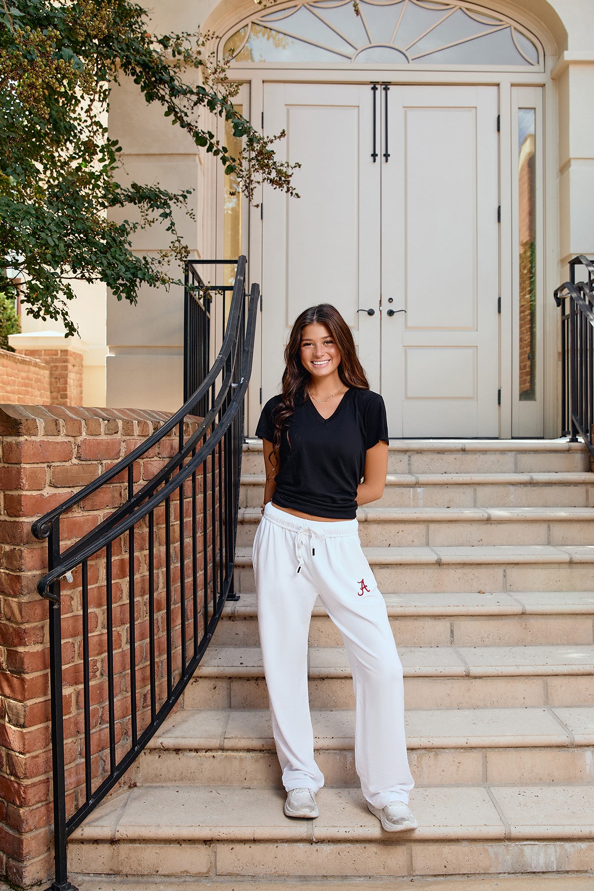 Logo Softest Fleece Straight Leg Sweatpant in White