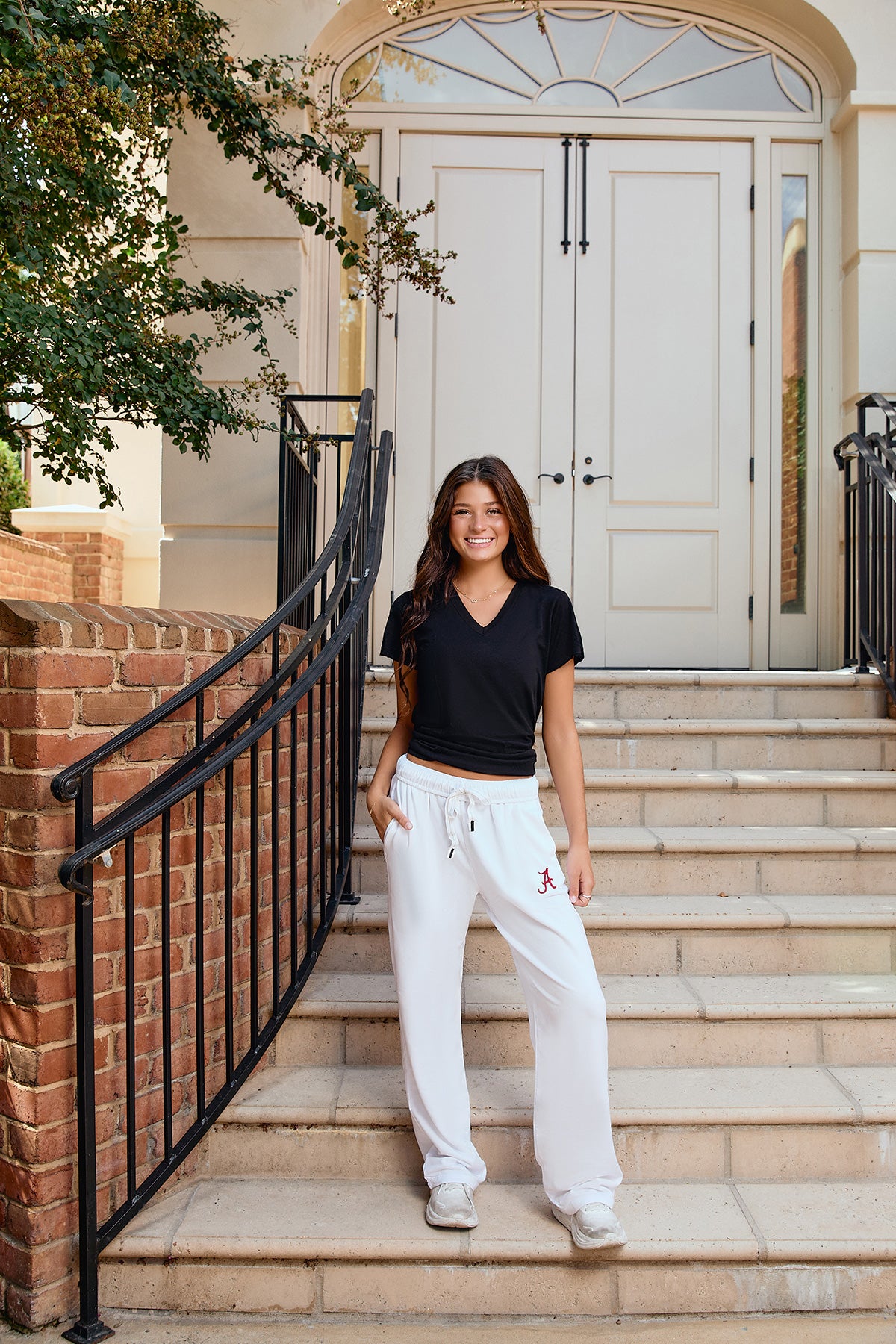 Logo Softest Fleece Straight Leg Sweatpant in White
