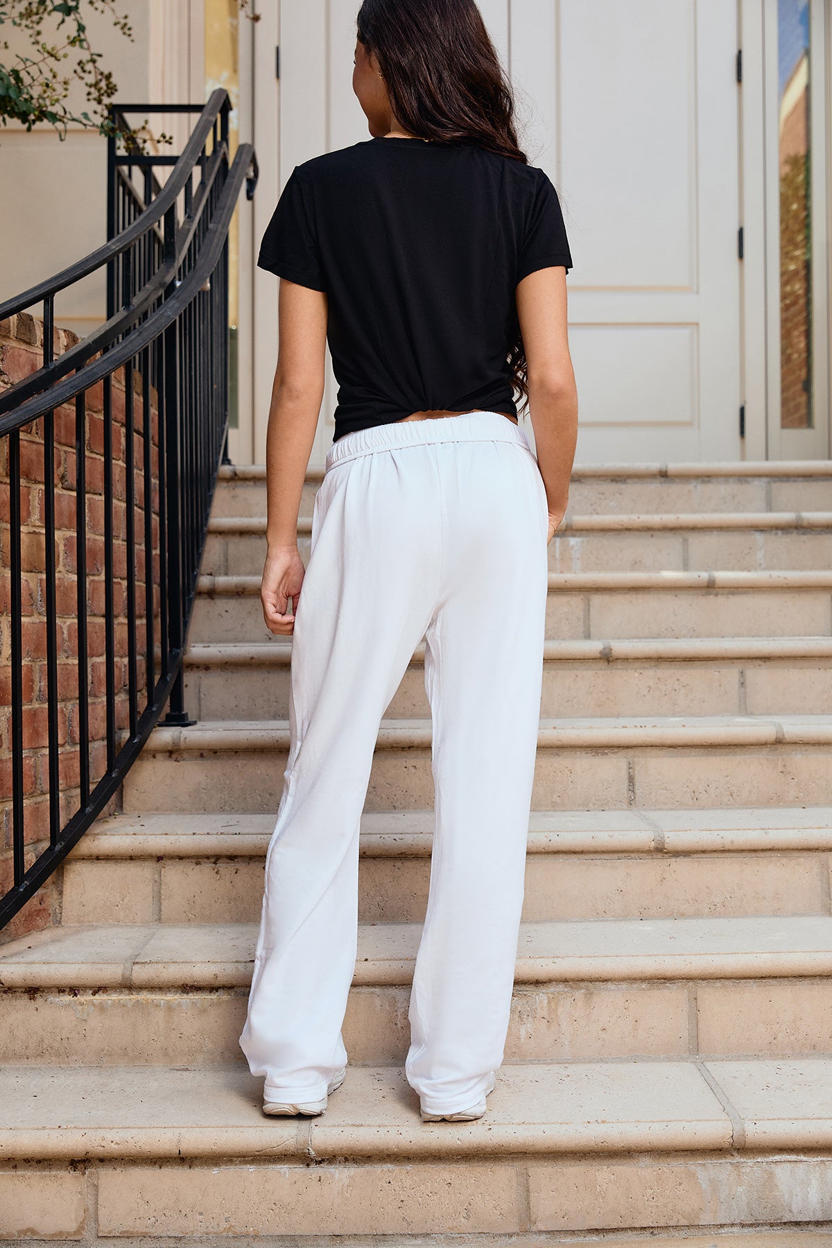 Logo Softest Fleece Straight Leg Sweatpant in White