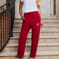 Logo Softest Fleece Jogger in Crimson