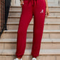 Logo Softest Fleece Jogger in Crimson