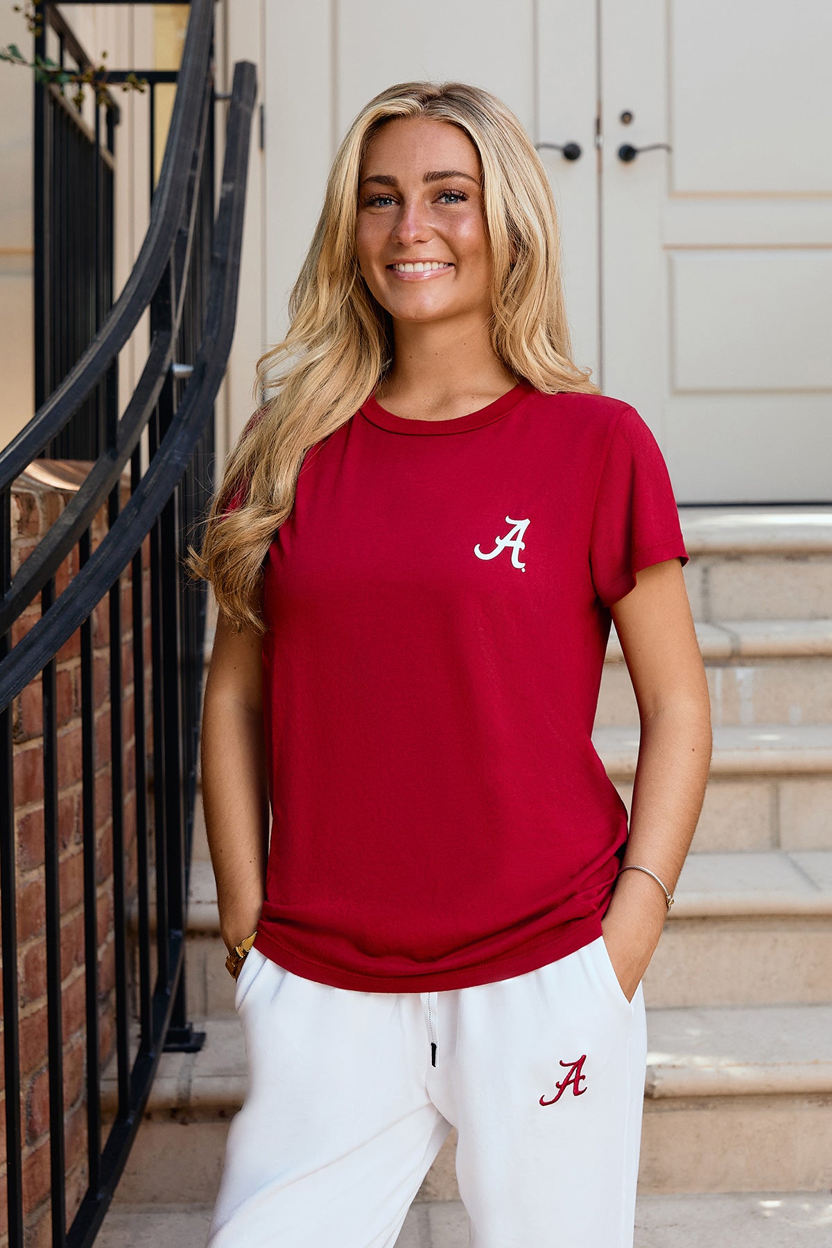 Logo Butter Soft Crew in Crimson