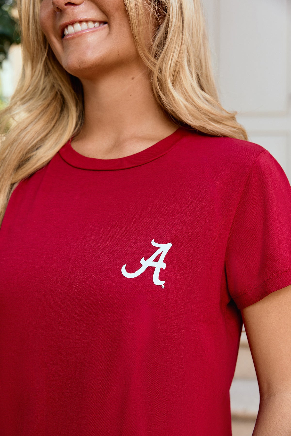 Logo Butter Soft Crew in Crimson