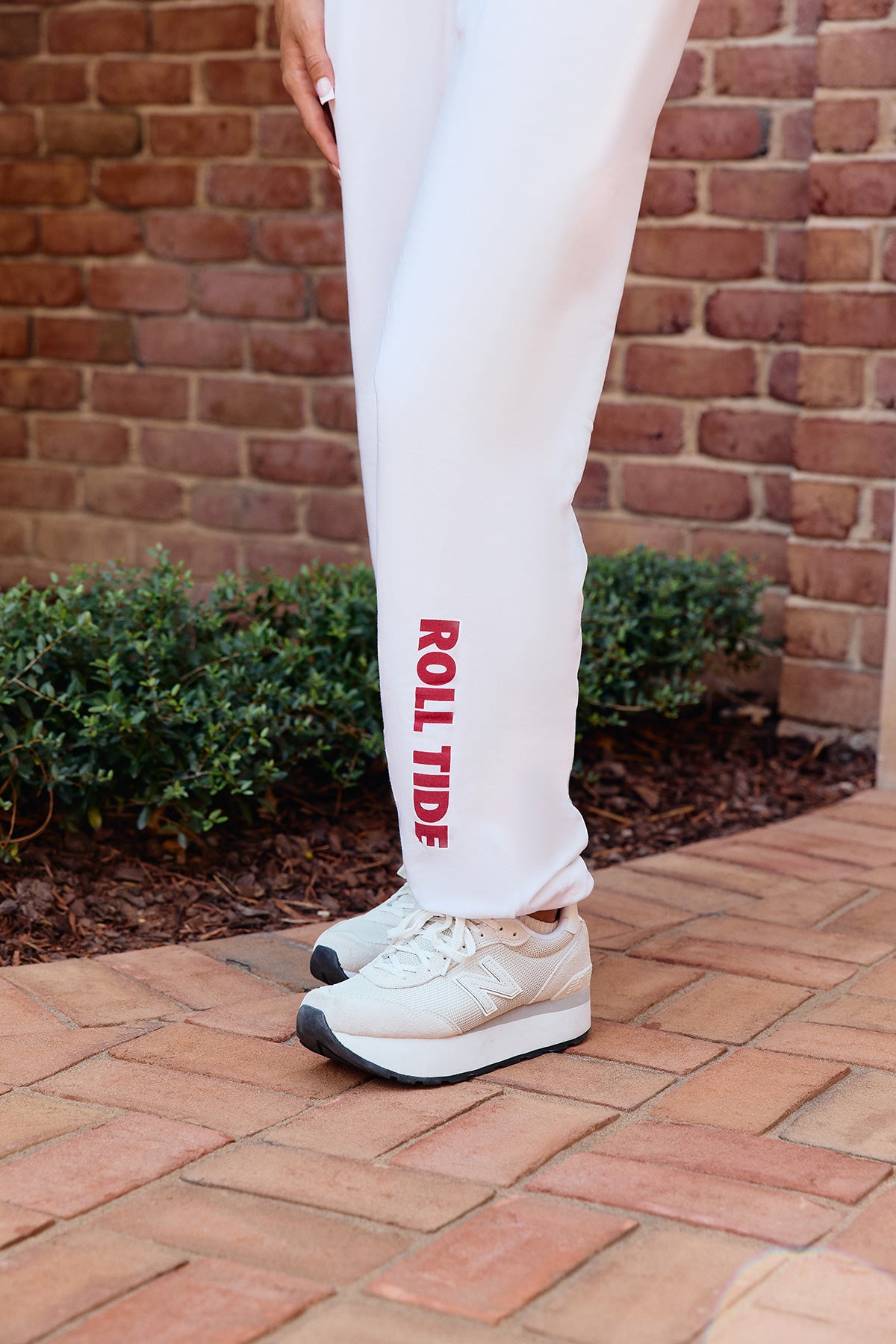 Roll Tide Softest Fleece Jogger in White