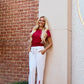 Roll Tide Softest Fleece Jogger in White