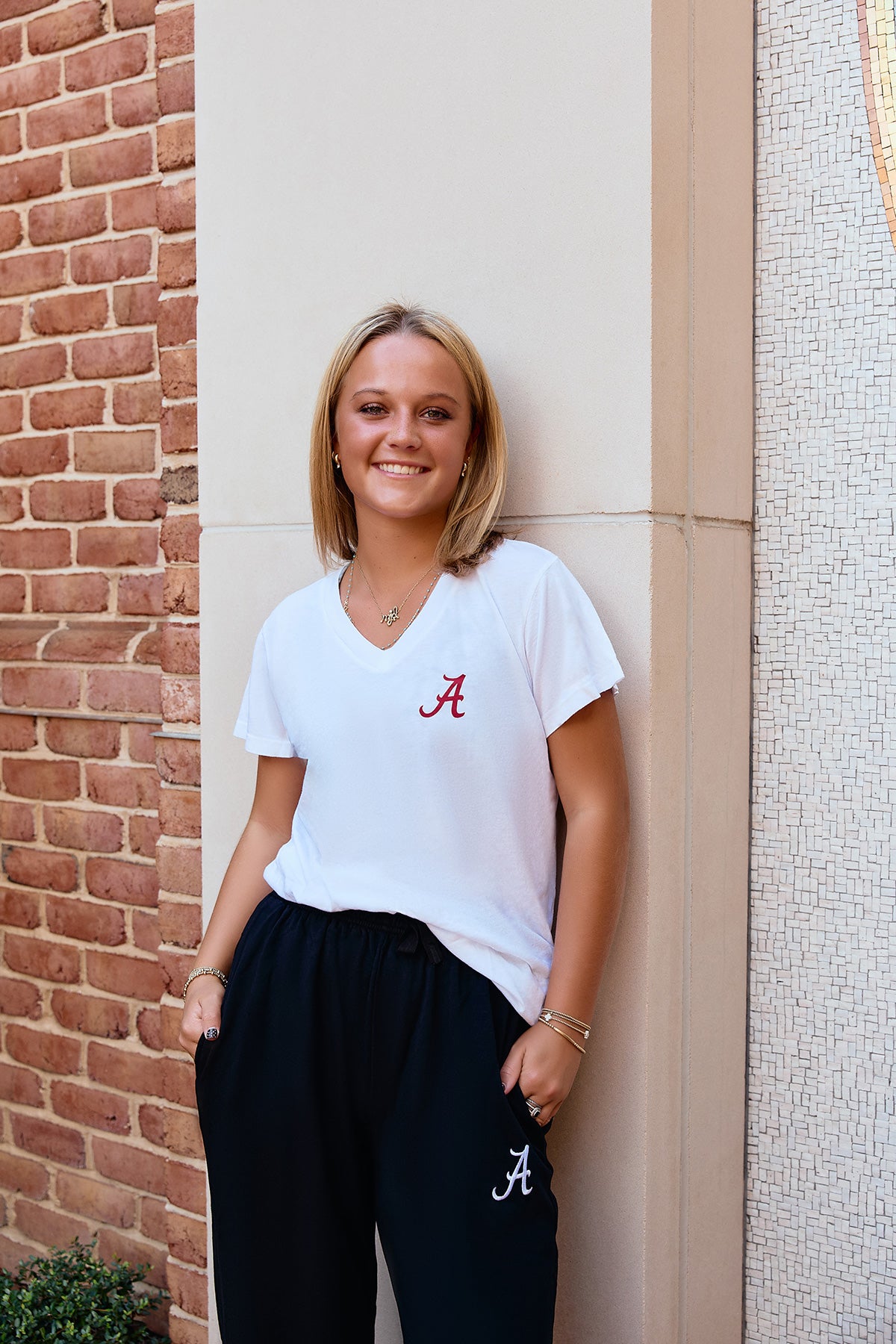 Logo Butter Soft V-Neck in White