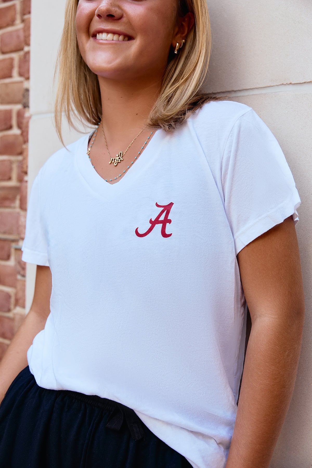 Logo Butter Soft V-Neck in White