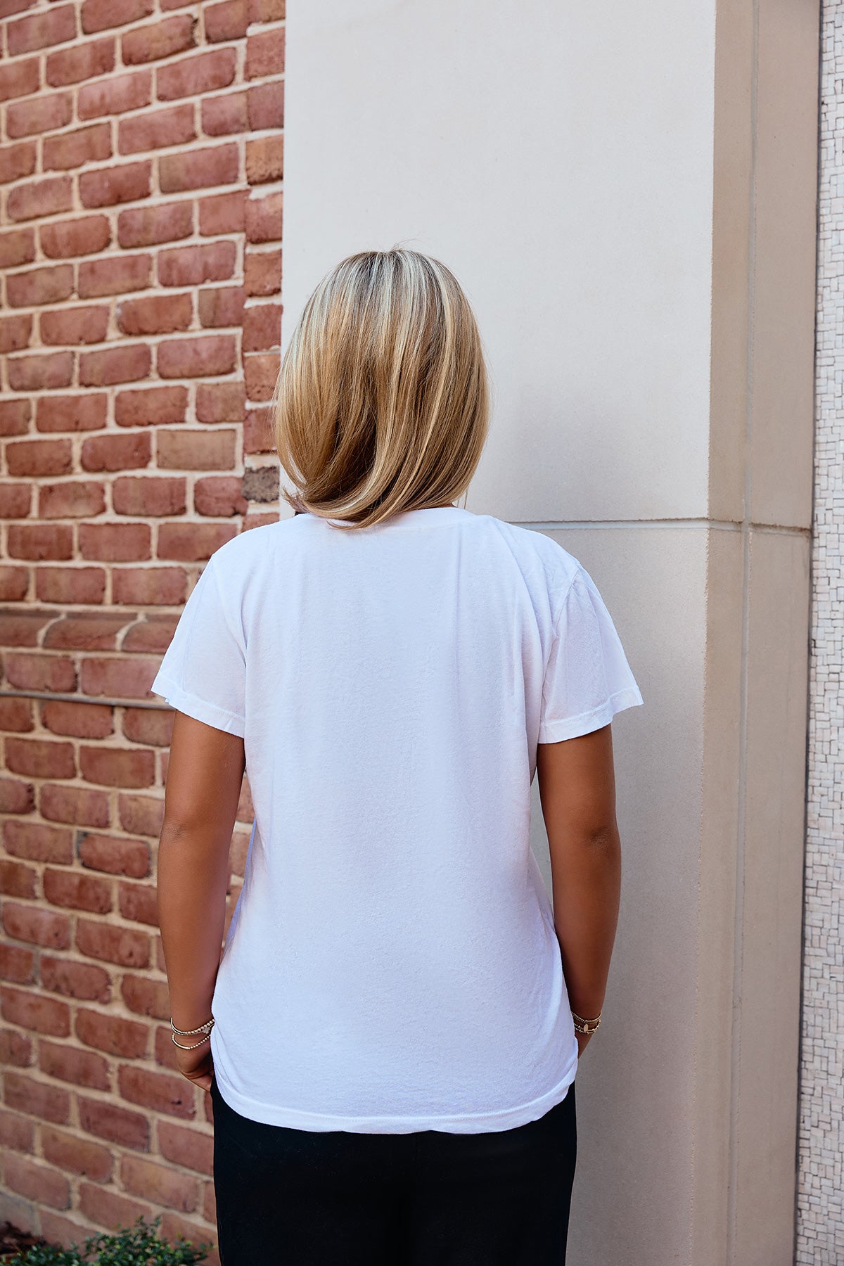 Logo Butter Soft V-Neck in White