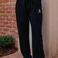Logo Softest Fleece Straight Leg Sweatpant in Black