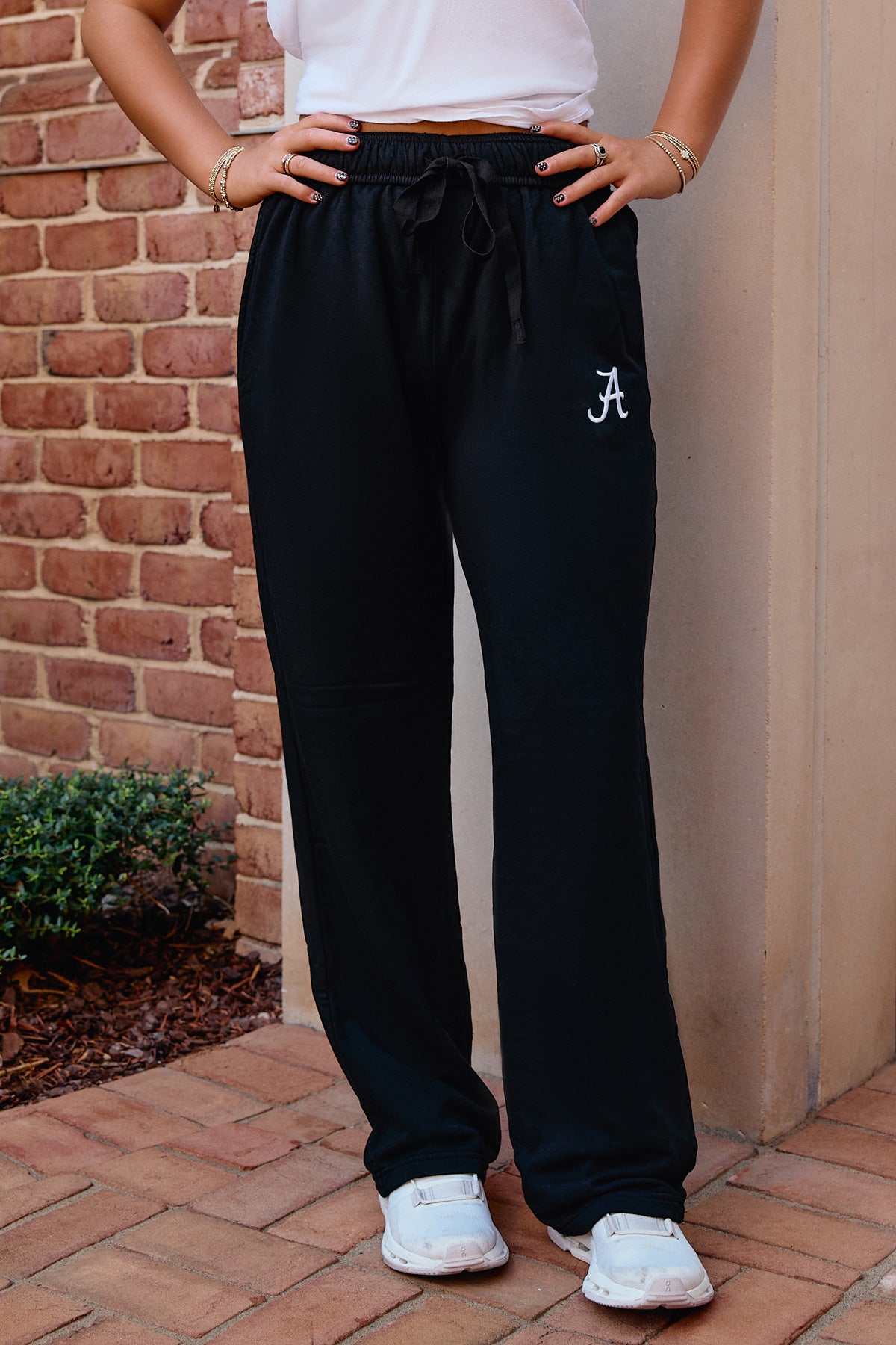Logo Softest Fleece Straight Leg Sweatpant in Black