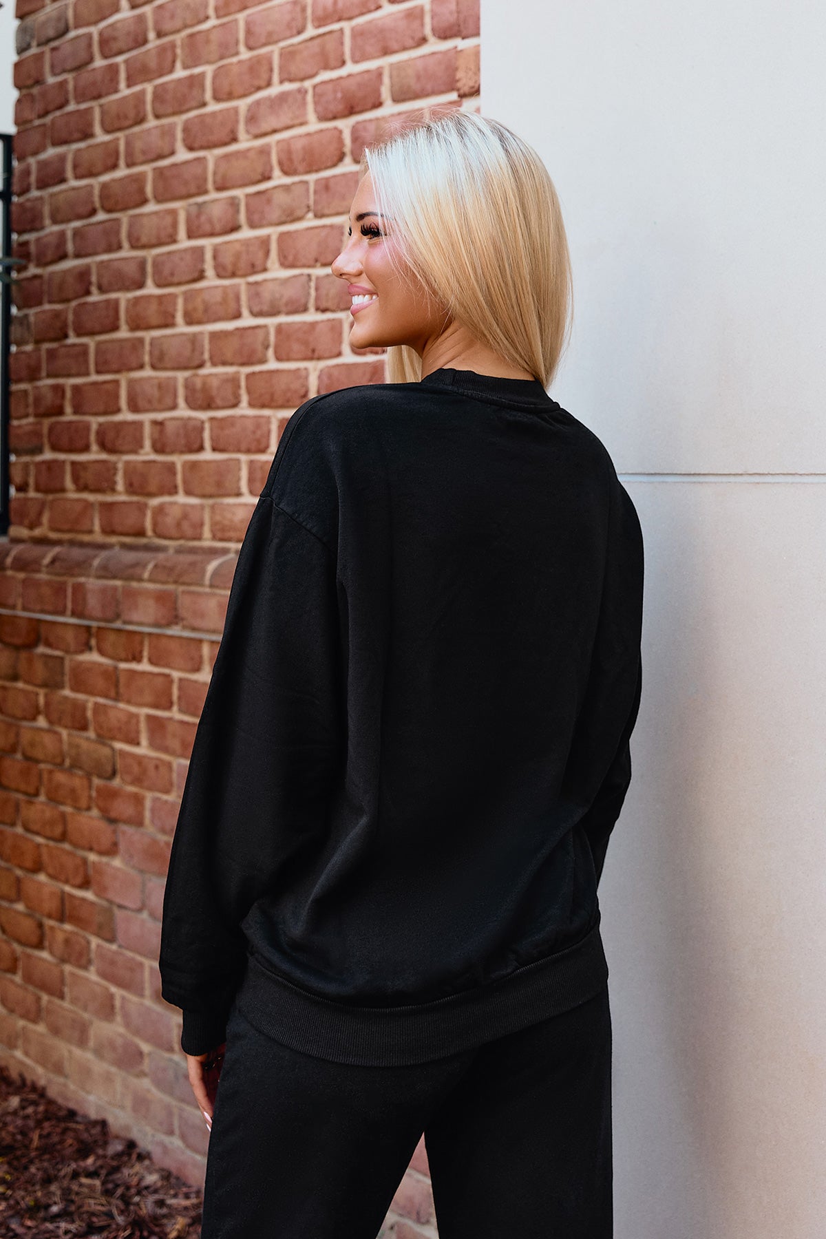 Logo Softest Fleece Crewneck in Black