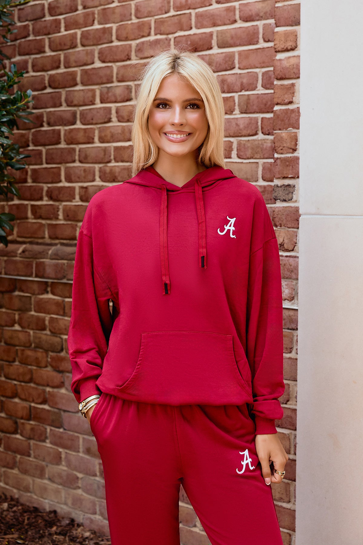 Logo Softest Fleece Hoodie in Crimson