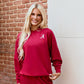 Logo Softest Fleece Crewneck in Crimson