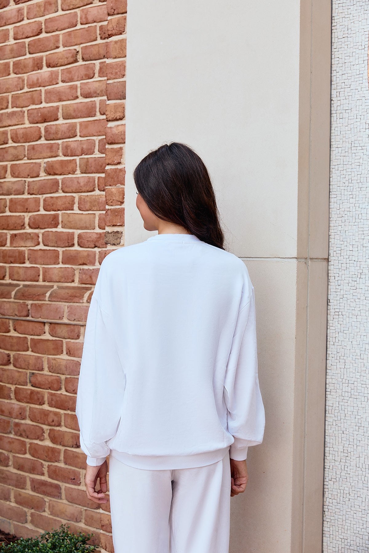 Logo Softest Fleece Crewneck in White
