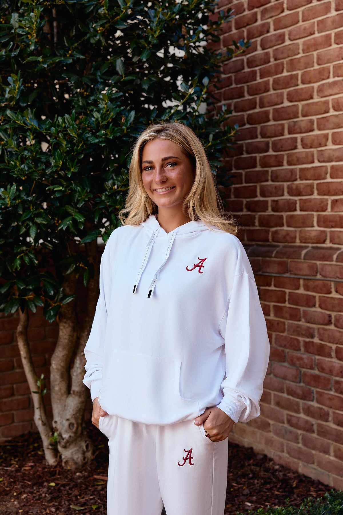 Logo Softest Fleece Hoodie in White