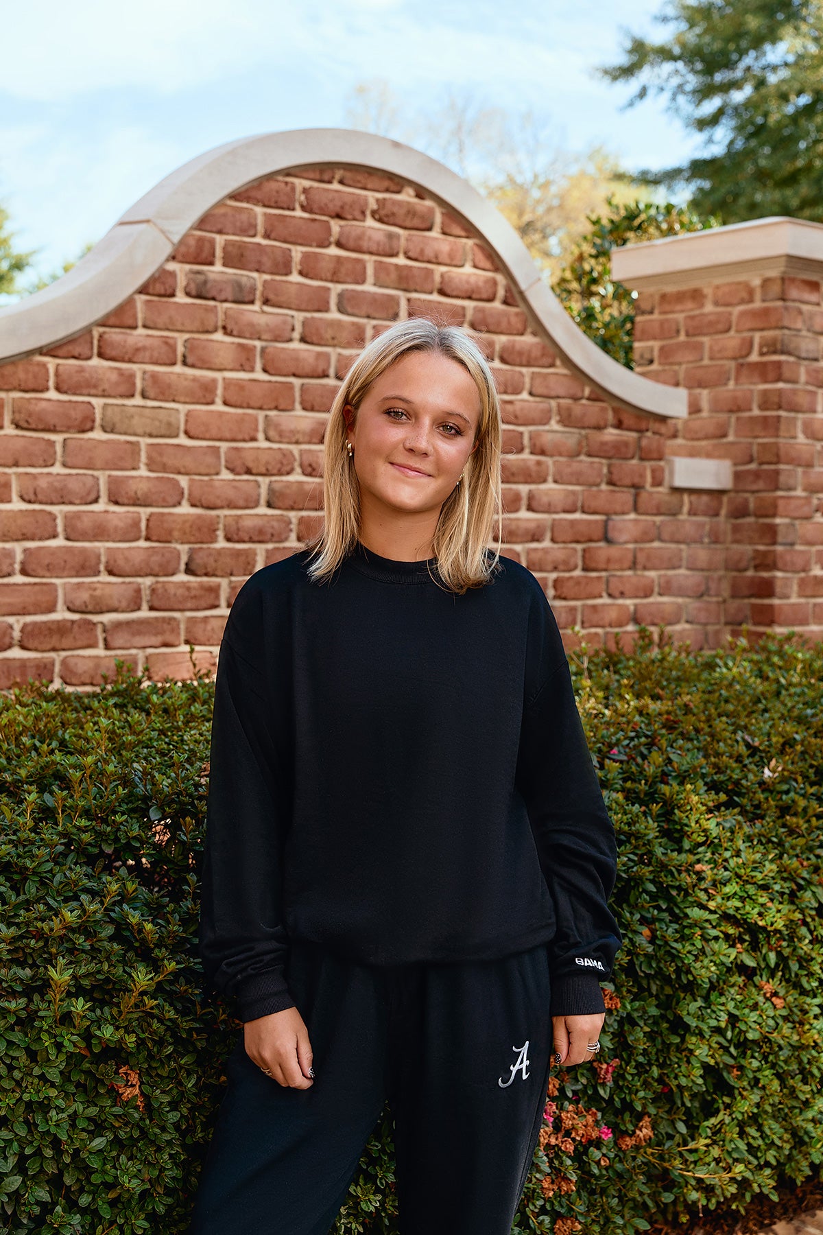 Mini Bama Softest Fleece Crewneck in Black