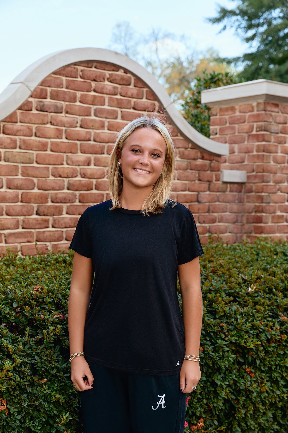 Mini Logo Butter Soft Crew in Black