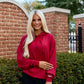 Mini Bama Softest Fleece Hoodie in Crimson