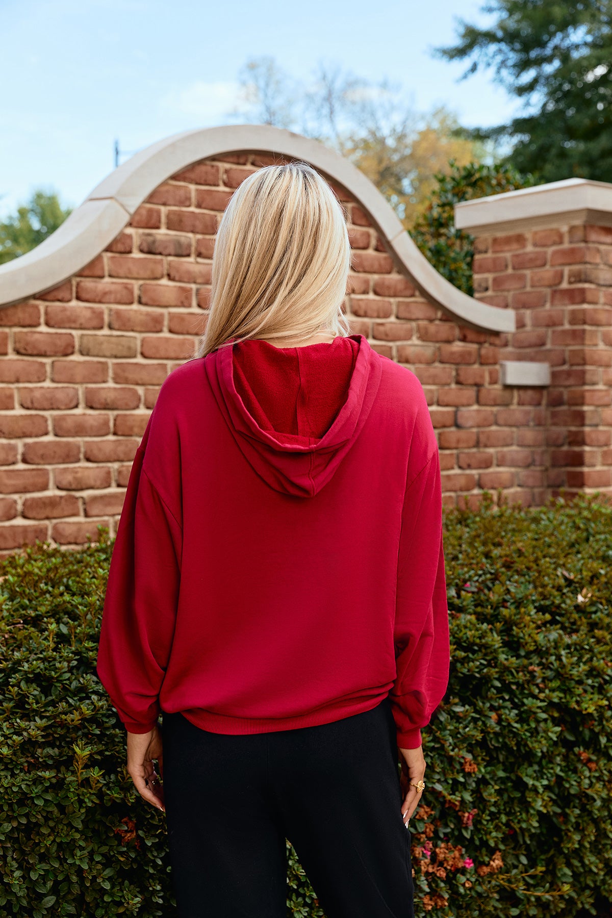 Mini Bama Softest Fleece Hoodie in Crimson