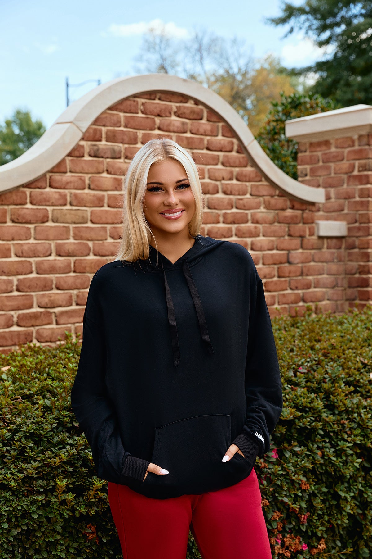 Mini Bama Softest Fleece Hoodie in Black