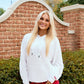 Mini Bama Softest Fleece Hoodie in White