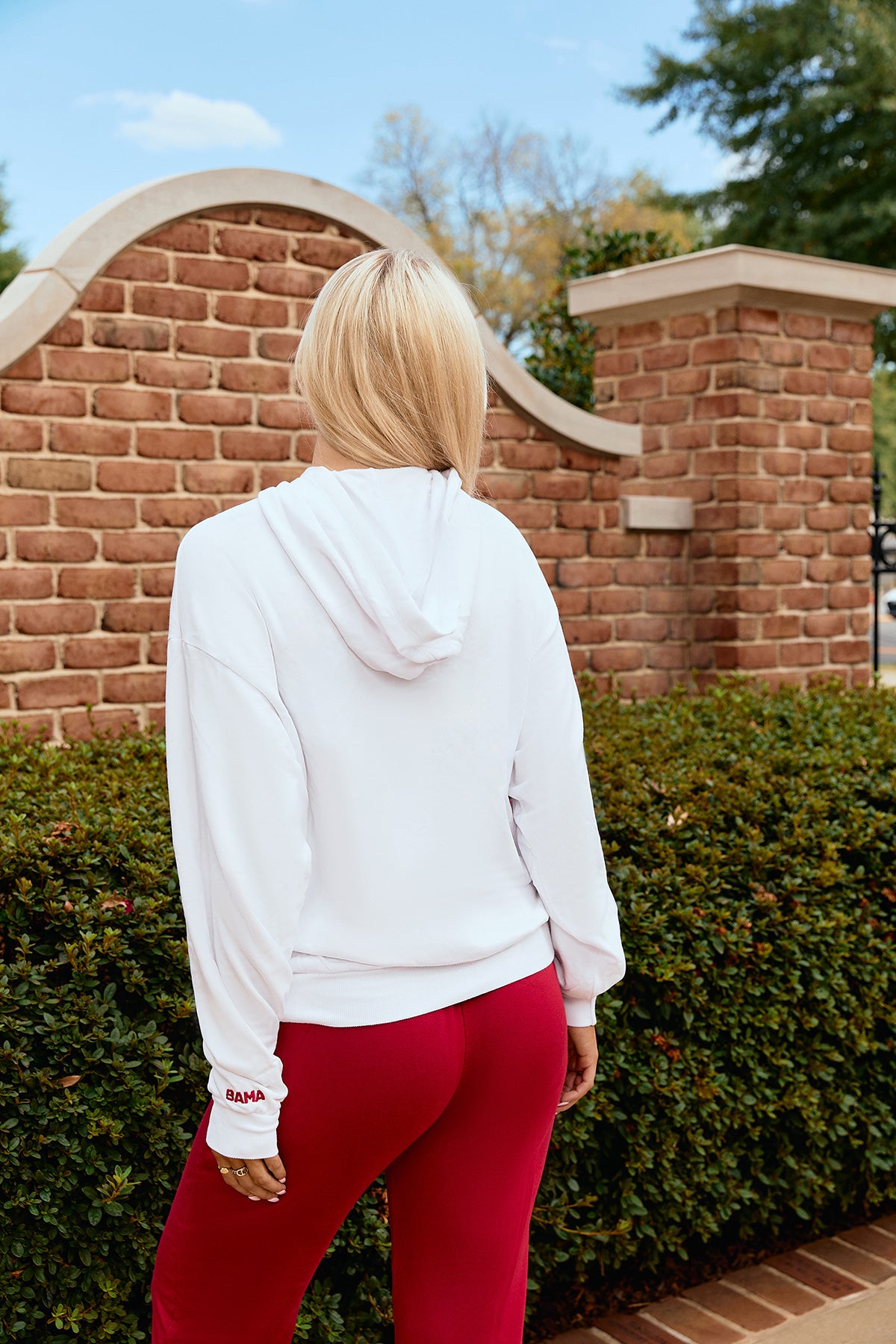 Mini Bama Softest Fleece Hoodie in White