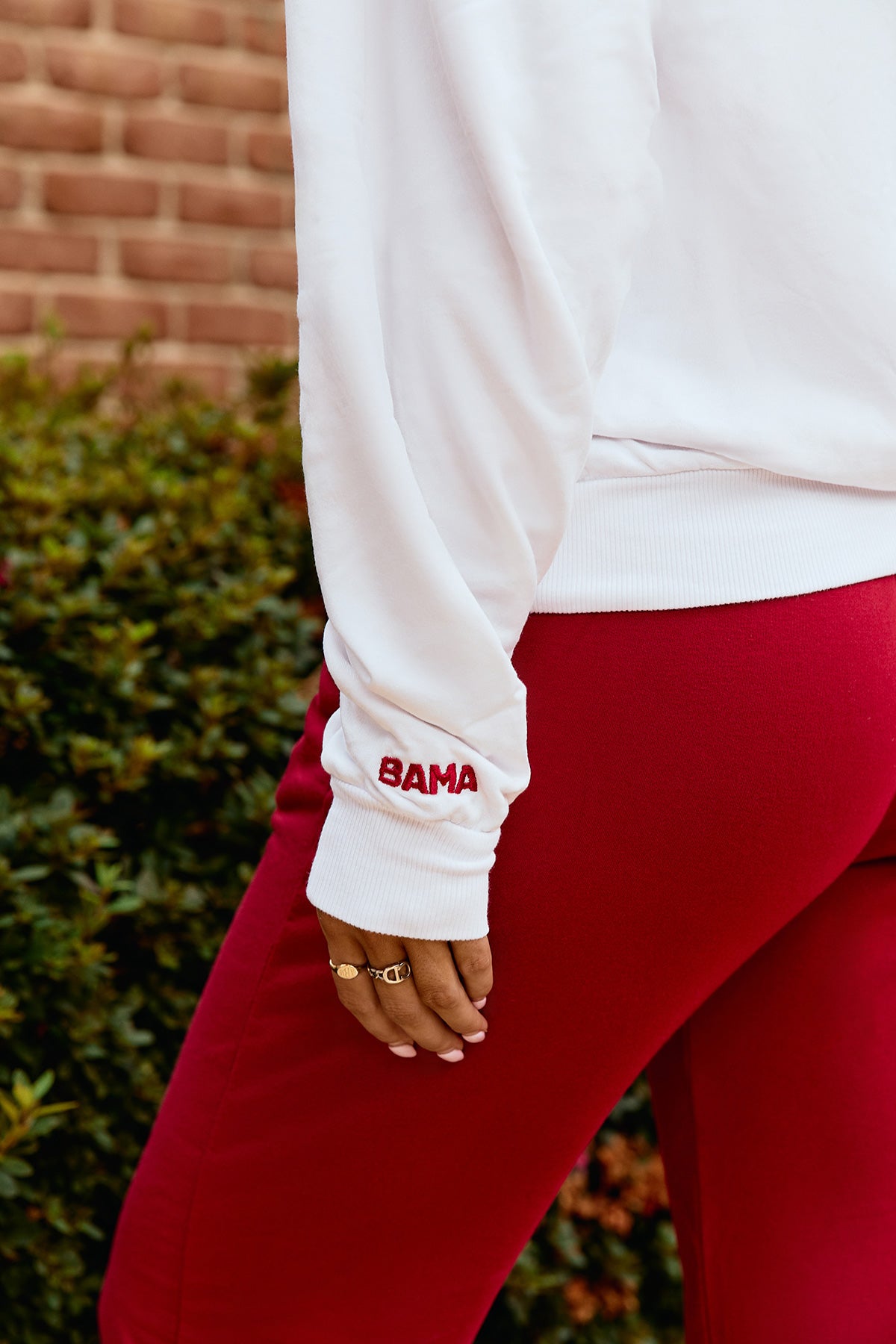 Mini Bama Softest Fleece Hoodie in White
