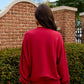 Mini Bama Softest Fleece Crewneck in Crimson