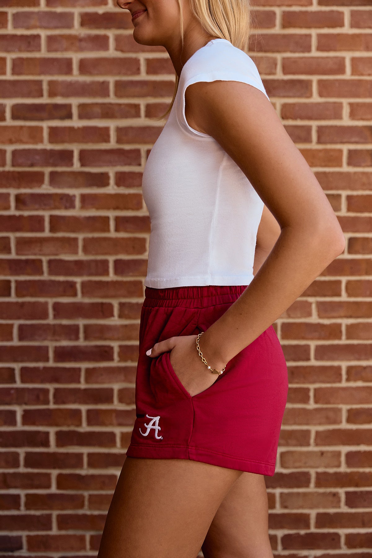 Vintage Logo Cloud Baby Tee in White