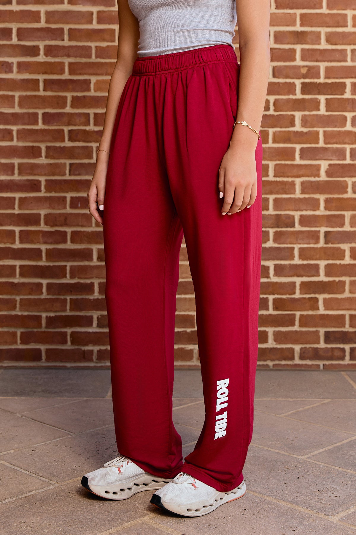 Roll Tide Softest Fleece Straight Leg Sweatpant in Crimson